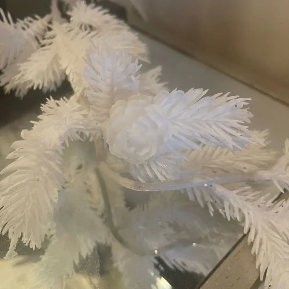Garland White Pine Tree with Pinecones Garland!